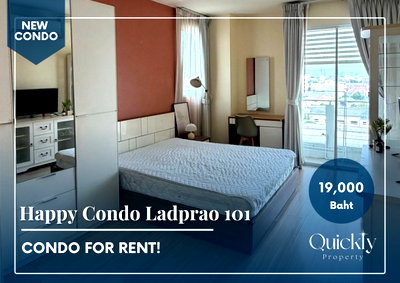 Condos for rent : Happy Condo Ladprao 101 | Price: 19,000 Baht | Great price, spacious unit, prime location, convenient transport, ready to move in.