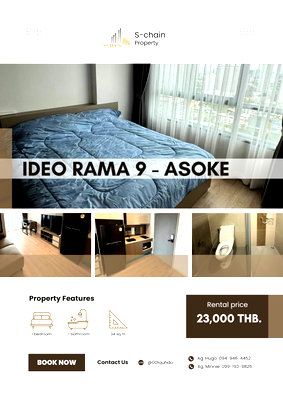 Condos for rent : 🏙️🚆 For rent 💖✨ IDEO Rama 9 – Asoke ✨ NO-079