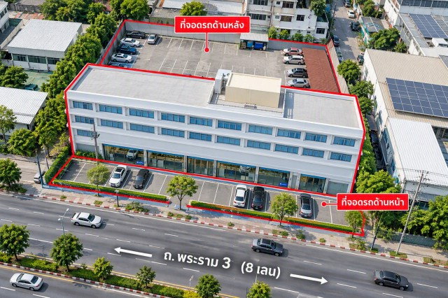 รูป 260922ppckown ให้เช่า สำนักงาน จอดรถ22คัน บนพื้นที่ 1 ไร่พระราม 3 ติดถนน วิวแม่น้ำ 6 คูหา สาธุ โชว์รูม 4ชั้น 4นอน 8น้ำ BRT วัดดอกไม้ 699ม. - รูปที่ 2/8