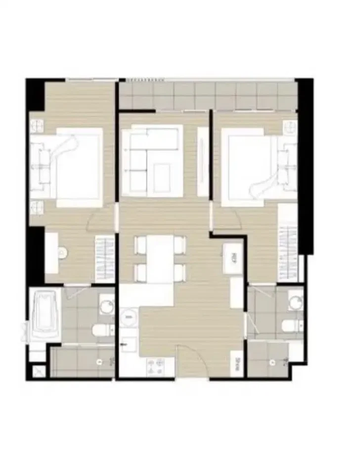 picture For sale -​ 2-bedroom corner unit, Phra Khanong 6806495 - 7/7