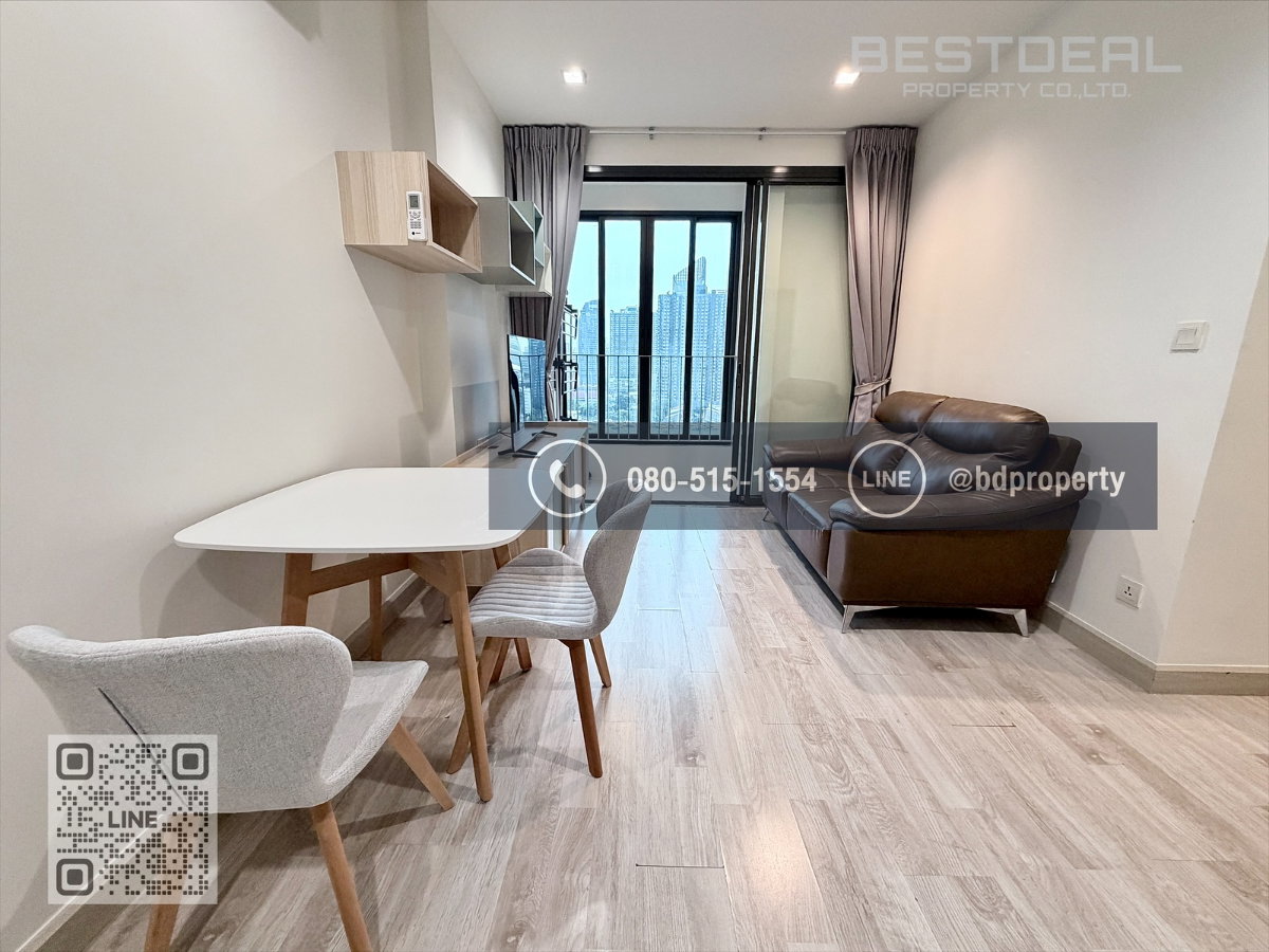 รูป Bestdeal ให้เช่า ขนาด 2 ห้องนอน 55 sqm.เฟอร์นิเจอร์และเครื่องใช้ไฟฟ้าครบพร้อมเข้าอยู่ 25,000 บาท/เดือน “IDEO MOBI RAMA 9” ใกล้MRTและเซ็นทรัลพระราม 9 - รูปที่ 3/20