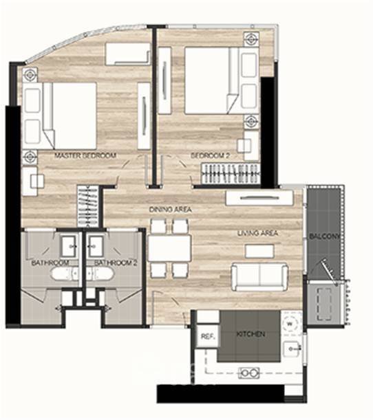 picture 2-BR Condo at The Line Jatujak - Mochit near BTS Mo Chit (ID 3339384) - 8/8