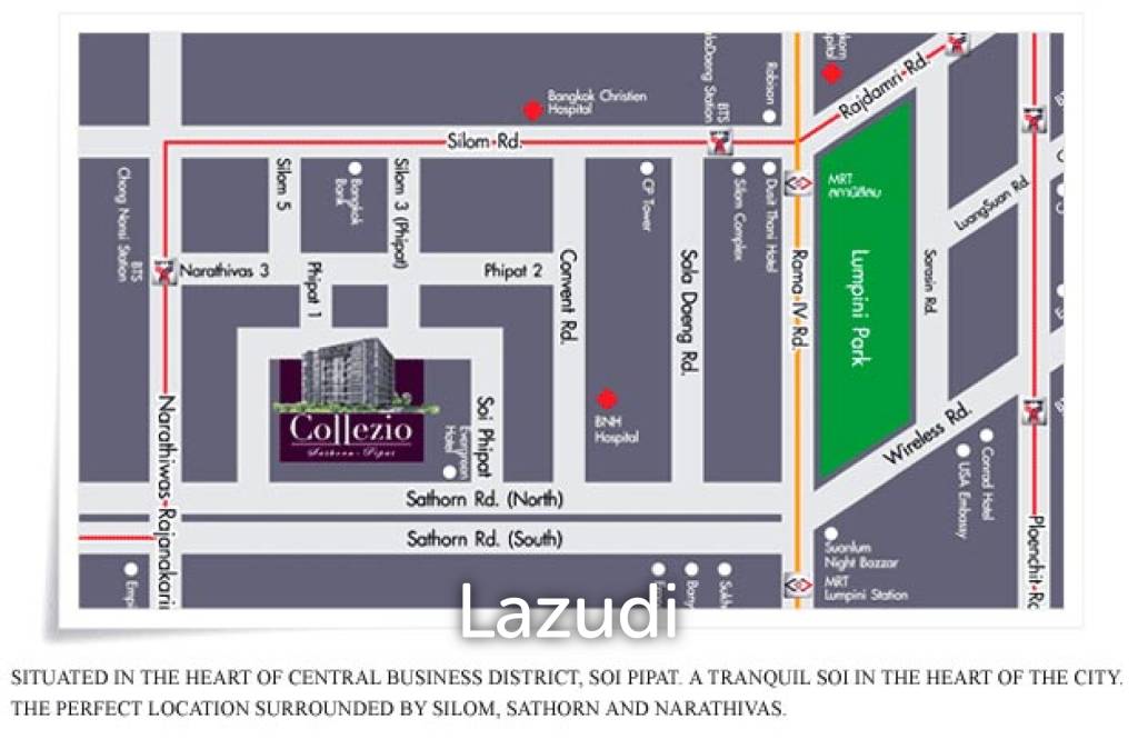 picture 1 Bed 1 Bath 45 SQ.M Collezio Sathorn-Pipat - 10/12