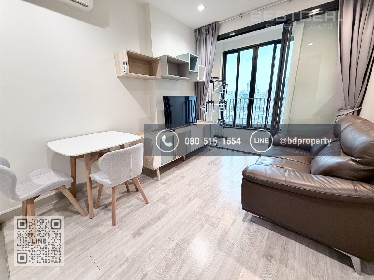 รูป Bestdeal ให้เช่า ขนาด 2 ห้องนอน 55 sqm.เฟอร์นิเจอร์และเครื่องใช้ไฟฟ้าครบพร้อมเข้าอยู่ 25,000 บาท/เดือน “IDEO MOBI RAMA 9” ใกล้MRTและเซ็นทรัลพระราม 9 - รูปที่ 4/20