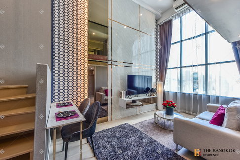 💜💜KnightsBridge Prime Sathorn High-Floor Loft, Fully Furnished, Beautifully Designed & Ready to Move In, Near BTS Chong Nonsi💜💜