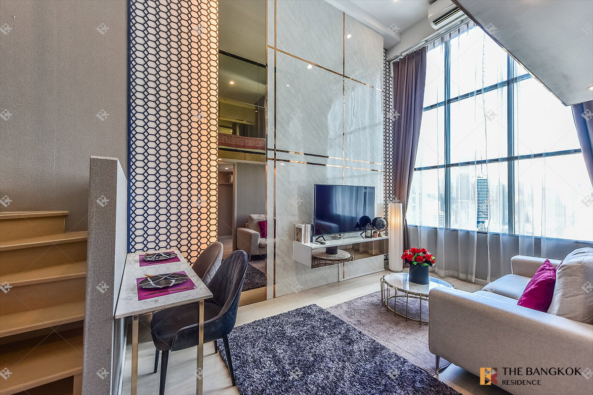 รูป 💜💜KnightsBridge Prime Sathorn High-Floor Loft 2 ชั้น แต่งครบ ห้องสวยมาก พร้อมอยู่ ใกล้ BTS ช่องนนทรี💜💜 - รูปที่ 1/16