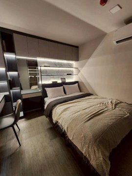 🏞ให้เช่า kave Island แบบ 2 ห้องนอน (1 bed plus) 38 ตรม.วิวสระแนวยาว ฝั่งแคริบเบียน ตึก C ชั้น 5 ห้องมุม