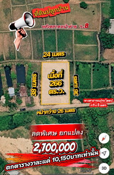 ขายที่ดินเปล่า ถมดินให้เรียบร้อย ใกล้สนามบิน ติดรั่วมหาวิทยาลัยขอนแก่น