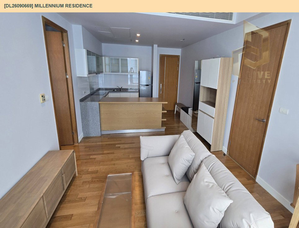 รูป DL26090669 ให้เช่าคอนโด มิลเลนเนียม เรสซิเด้นส์ แอท สุขุมวิท (Millennium Residence) ใกล้ BTS อโศก พร้อมเข้าอยู่ โทรด่วน 0653619502 LineID @952jdxxk - รูปที่ 6/7