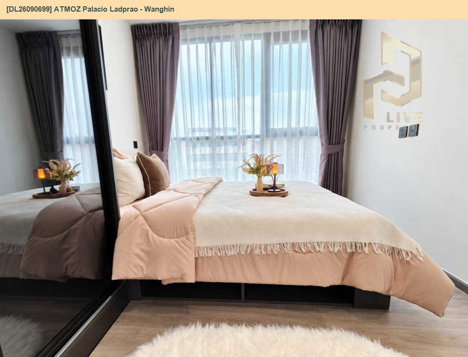 รูป DL26090699 ให้เช่าคอนโด แอทโมซ พาลาซิโอ ลาดพร้าว - วังหิน (ATMOZ Palacio Ladprao - Wanghin) ใกล้ MRT ลาดพร้าว พร้อมเข้าอยู่ โทรด่วน 0653619502 LineID @952jdxxk - รูปที่ 4/12