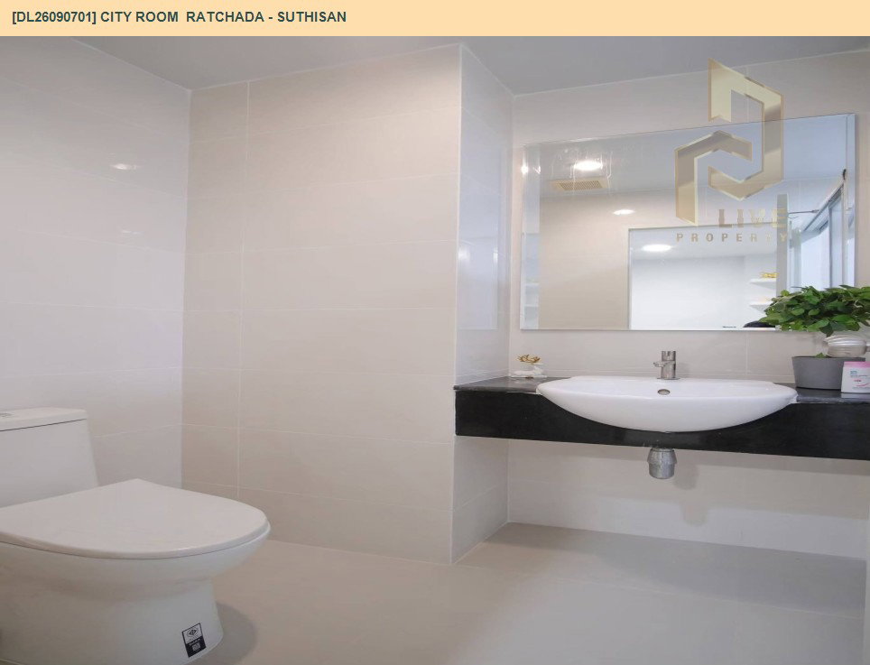 รูป DL26090701 ให้เช่าคอนโด ซิตี้ รูม รัชดา - สุทธิสาร (City Room Ratchada - Suthisan) ใกล้ MRT สุทธิสาร พร้อมเข้าอยู่ โทรด่วน 0614453194 LineID @952jdxxk - รูปที่ 6/7