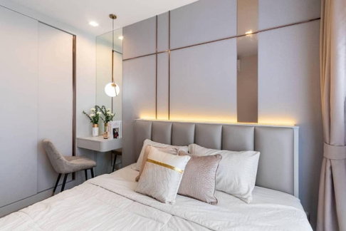 PFD-09109 Condo for rent at Life Asoke Hype: a beautiful, well-lit unit featuring Scandinavian-style design and fully functional amenities.