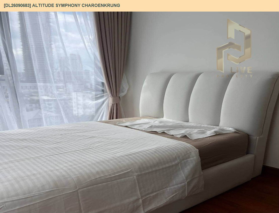 รูป DL26090683 ให้เช่าคอนโด อัลติจูด ซิมโฟนี เจริญกรุง (Altitude Symphony Charoenkrung) ใกล้ - พร้อมเข้าอยู่ โทรด่วน 0638692663 LineID @952jdxxk - รูปที่ 3/11