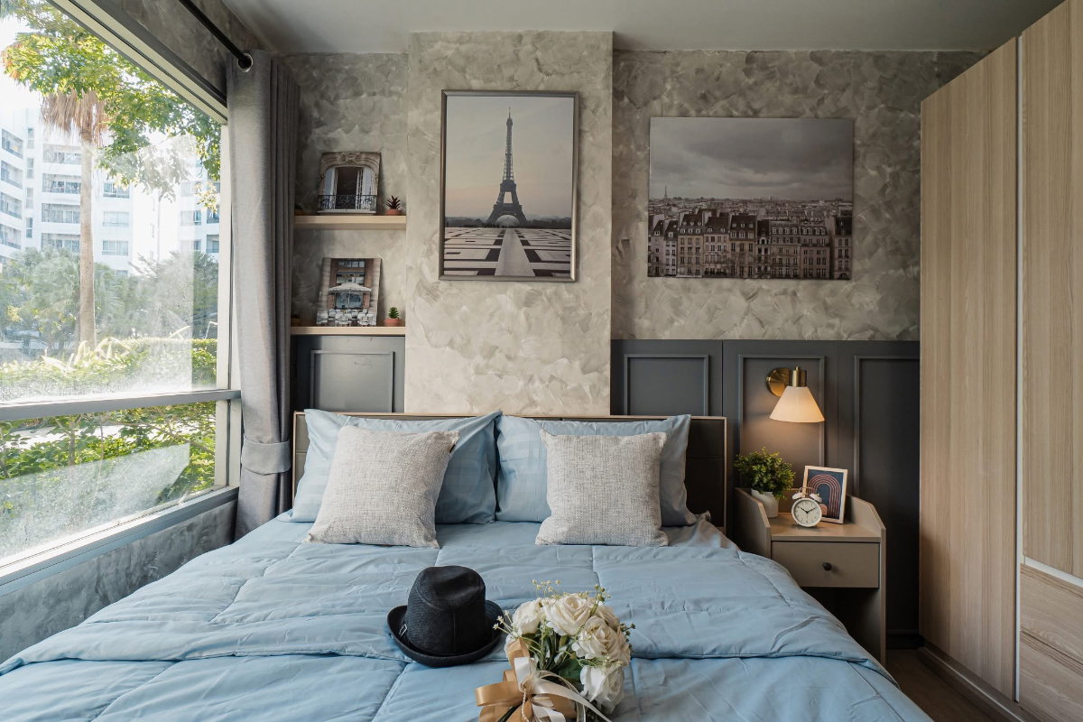 รูป คอนโด Elio Del Ray  Low Rise condo สไตล์รีสอร์ท ใกล้ BTS ปุณณวิถี ทรูดิจิตอลพาร์ค , Cloud 11 ห้องอยู่ ชั้น 1 ขนาด 45 ตารางเมตร  วิวสวน + สระ - รูปที่ 11/11