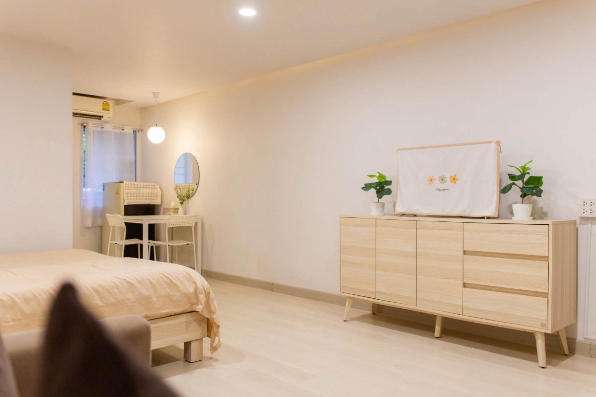 รูป ให้เช่าศรีธนาคอนโดมิเนียม 2 ห้องรีโนเวทใหม่ เพียง 10000 บาทต่อเดือน โทร (0955752068 คุณชมพู) - รูปที่ 7/12