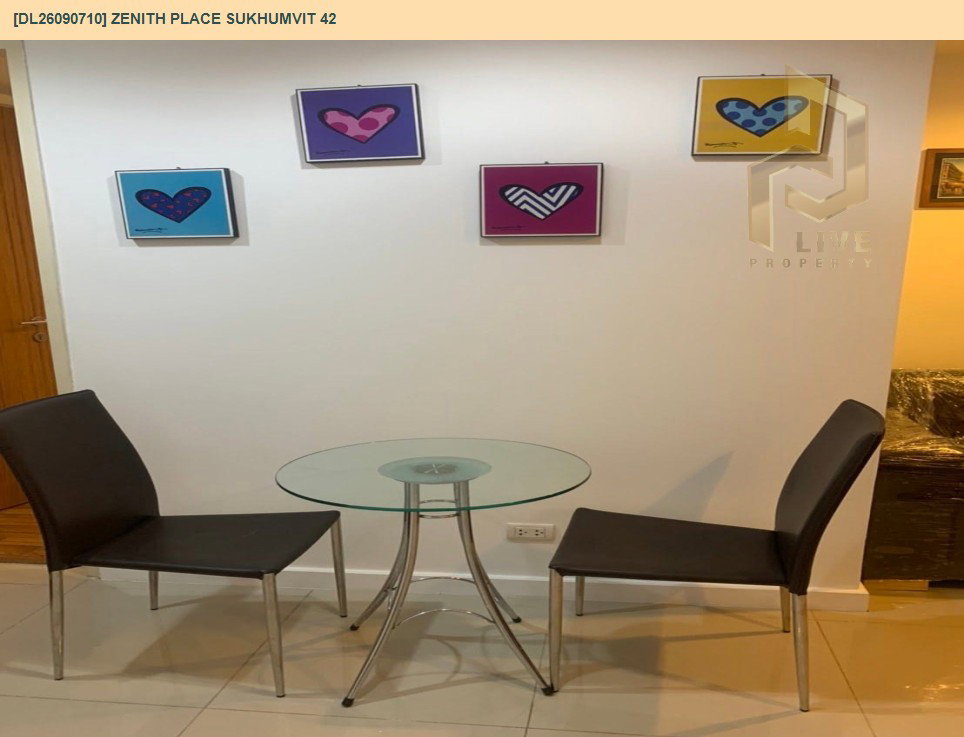 รูป DL26090710 ให้เช่าคอนโด ซีนิธ เพลส สุขุมวิท 42 (Zenith Place Sukhumvit 42) ใกล้ BTS เอกมัย พร้อมเข้าอยู่ โทรด่วน 0638692663 LineID @952jdxxk - รูปที่ 4/7
