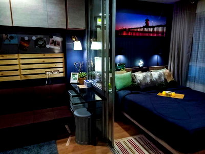 Condos for rent : 🔺 For Rent Condo LUMPINI VILLE ONNUT - PHATTHANAKAN Building C1, Floor 2,1 bed room, Room size 23.00 sqm