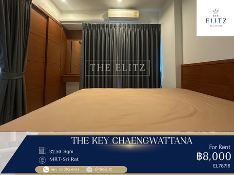 ✨THE KEY แจ้งวัฒนะ | ปล่อยเช่าห้องรีโนเวทใหม่สวยกริ๊บ เฟอร์นิเจอร์ครบชุดพร้อมเข้าอยู่ ทำเลสะดวกมากติด MRT ศรีรัช และใกล้ทางด่วน ✨