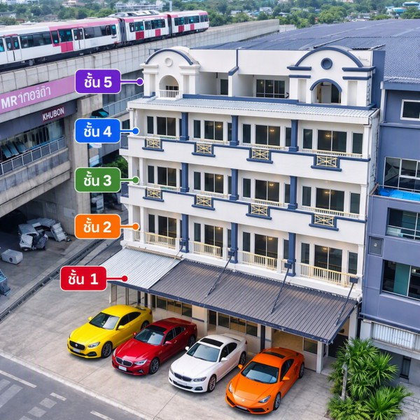 รูป น้ำไม่ท่วม MRT รามอินทรา กม.9 789 ม. อาคารพาณิชย์ 3 คูหา 5 ชั้นพร้อมดาดฟ้า 10นอน 10น้ำ ใกล้ MRT คู้บอน 789 ม. แฟชั่นไอส์แลนด์ - รูปที่ 1/8