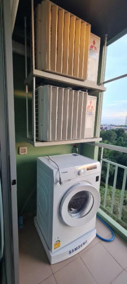 รูป ให้เช่าห้องแต่งพร้อม เฟอร์ครบ ห้องใหญ่ วิวดี ราคาถูก ใกล้ ARL และ MRT สถานีหัวหมาก - รูปที่ 14/16