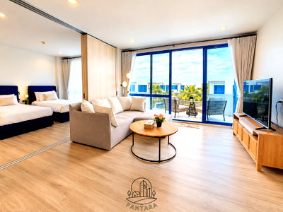 Condos for sale : A spacious 2-bedroom residence at Crest Santora Hua Hin, offering 81.59 sq.m. of comfortable living space on the 4th floor.