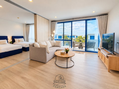 A spacious 2-bedroom residence at Crest Santora Hua Hin, offering 81.59 sq.m. of comfortable living space on the 4th floor.