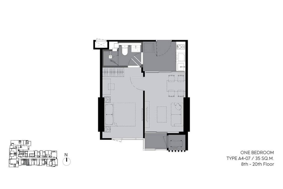 รูป คอนโด 1-ห้องนอน ที่ ริธึ่ม เอกมัย เอสเตท ใกล้ BTS ทองหล่อ (ID 3345480) - รูปที่ 9/13