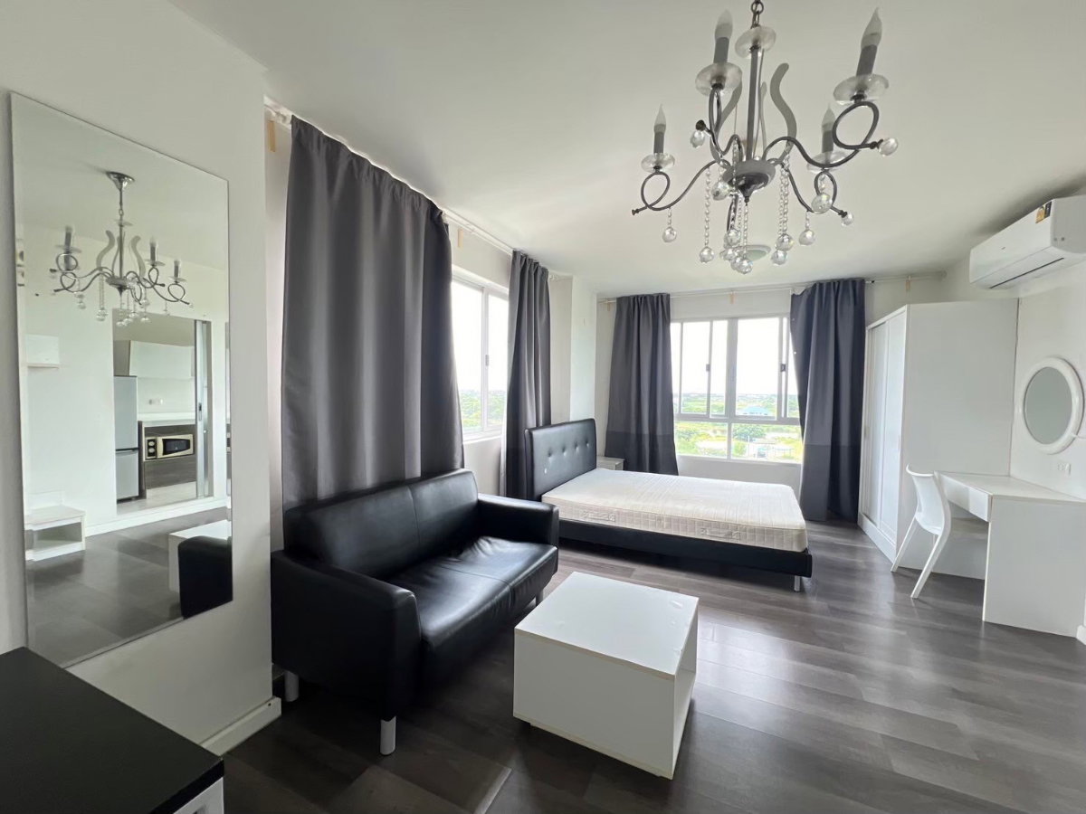 picture 📌𝐔𝐏𝐃𝐀𝐓𝐄 𝐑𝐎𝐎𝐌 𝟐𝟎𝟐𝟔📌 Condo for rent, Campus Resort Bangna [Beautiful room, good price + washing machine] LINE ID: atccity 💻 - 6/10