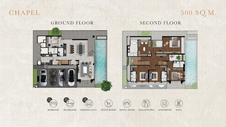 ขายบ้านเดี่ยว 5 ห้องนอน 500 ตร.ม. 101 ตร.ว. เบลกราเวีย เอ็กซ์คลูซีฟ พูลวิลล่า บางนา - พระราม 9