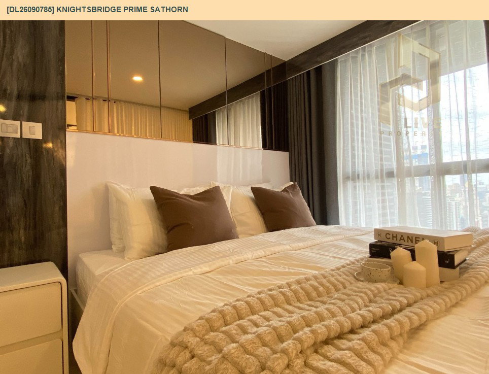 รูป DL26090785 ให้เช่าคอนโด ไนท์บริดจ์ ไพร์ม สาทร (Knightsbridge Prime Sathorn) ใกล้ BTS ช่องนนทรี พร้อมเข้าอยู่ โทรด่วน 0638692663 LineID @952jdxxk - รูปที่ 2/9