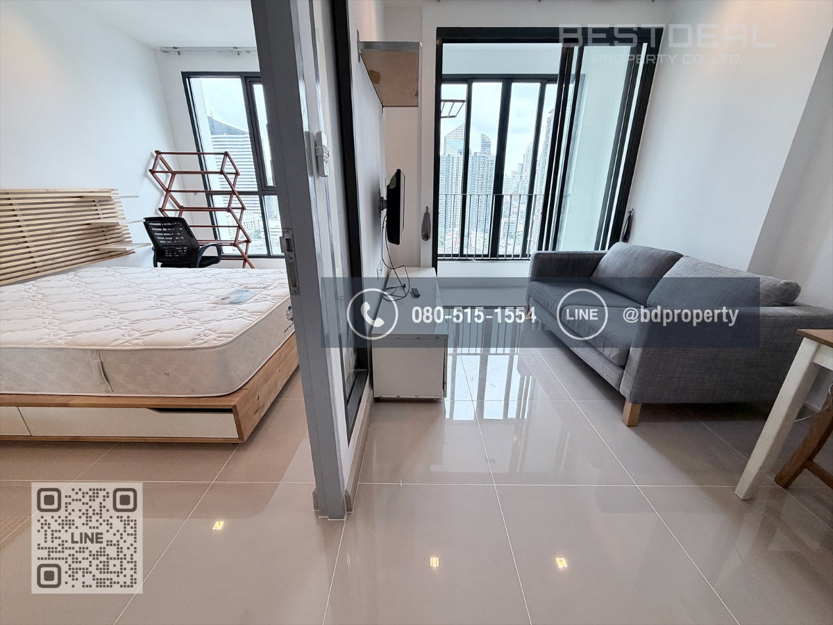 รูป Bestdeal ให้เช่า 1 ห้องนอน 31ตรม.ราคา 16,000/เดือนเท่านั้น เฟอร์นิเจอร์และเครื่องใช้ไฟฟ้าครบ“IDEO MOBI RAMA 9” ใกล้MRT และ เซ็นทรัลพระราม 9 - รูปที่ 3/14