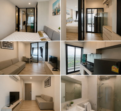 ZZZ2537 | 1Bed | 1Bath | MRT Si Lom | 31sqm | THB 11,000/mo | Fl.25 — Niche Mono Peak Bangna Bangkok