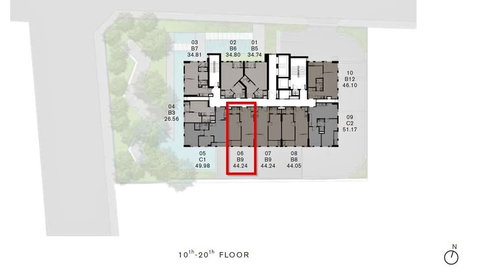 AA352230 | 2Bed | 1Bath | MRT Sam Yan | 46sqm | THB 35,000/mo | Fl.9 — Chapter Chula-Samyan Bangkok