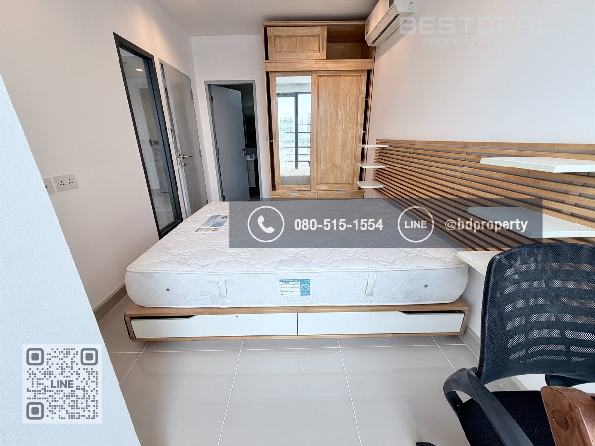 รูป Bestdeal ให้เช่า 1 ห้องนอน 31ตรม.ราคา 16,000/เดือนเท่านั้น เฟอร์นิเจอร์และเครื่องใช้ไฟฟ้าครบ“IDEO MOBI RAMA 9” ใกล้MRT และ เซ็นทรัลพระราม 9 - รูปที่ 7/14