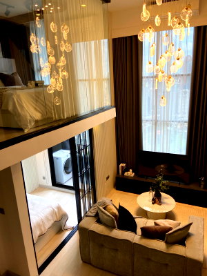 Condos for rent : Condo for rent: Knightsbridge Prime Sathorn, Building 1, 41st floor, Duplex 2 bedrooms, 44 sq m, near Empire Tower.