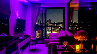 ขายคอนโด : 1 Bedroom Condo for Sale The Panora Pattaya Sea and City View