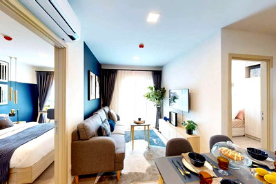 ขายคอนโด : ขายคอนโดมือ1แสนสิริ  The base downtown khonkaen แบบ 2 ห้องนอน 2 ห้องน้ำ 