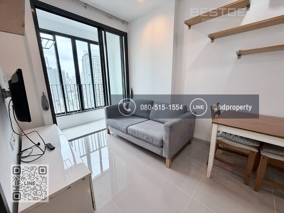 รูป Bestdeal ให้เช่า 1 ห้องนอน 31ตรม.ราคา 16,000/เดือนเท่านั้น เฟอร์นิเจอร์และเครื่องใช้ไฟฟ้าครบ“IDEO MOBI RAMA 9” ใกล้MRT และ เซ็นทรัลพระราม 9 - รูปที่ 2/14
