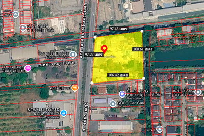 Land for rent Bangkok : 🔥For Short-Long Term Lease🔥 Filled and leveled vacant land, 6 rai 31 sq. wah, with frontage on Hathairat Road