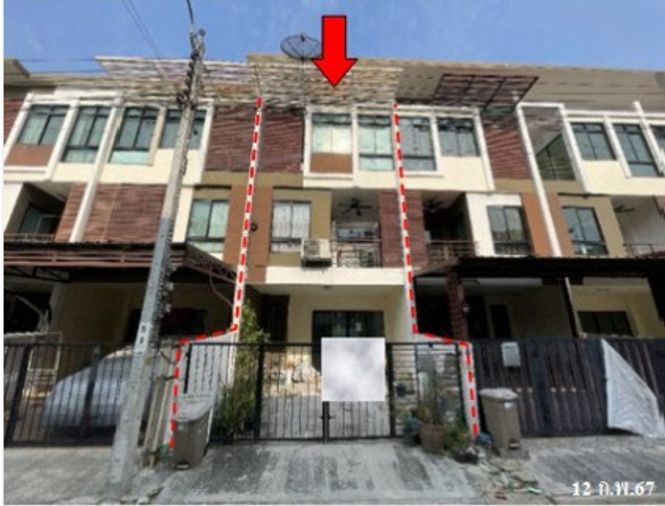 3-bed townhouse for sale, 19.6 sq wah, Six nature Ekkachai 64/5