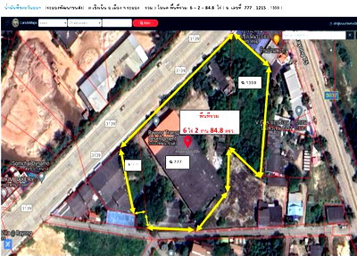 ที่ดิน เมืองระยอง ระยอง : ที่ดินทำเลทอง ผังสีแดง ติดถนน 4 เลน (สาย3139) ใกล้แยกบ้านแลง เมืองระยอง