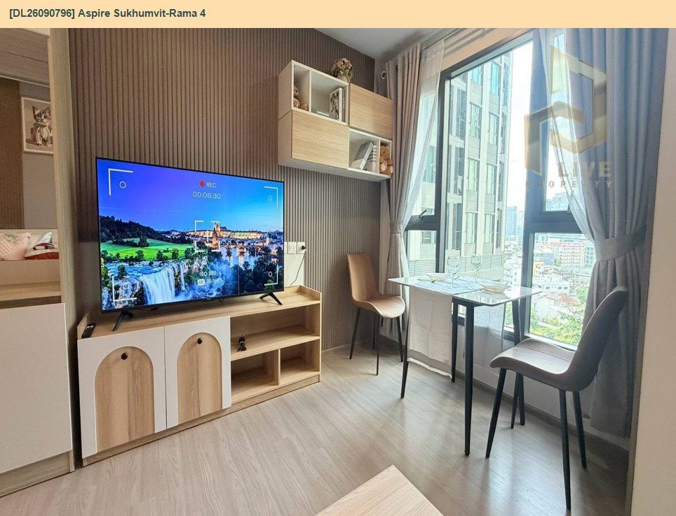 รูป DL26090796 ให้เช่าคอนโด แอสปาย สุขุมวิท - พระราม 4 (Aspire Sukhumvit - Rama 4) ใกล้ BTS พระโขนง พร้อมเข้าอยู่ โทรด่วน 0638692663 LineID @952jdxxk - รูปที่ 9/14