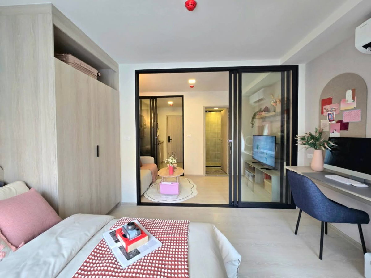 รูป ​ดีคอนโด ชายน์ รังสิต ตอบโจทย์เด็ก มธ.! ห้อง 26 ตร.ม. ส่วนกลางครบทั้ง Co-working Space & สระว่ายน้ำ ทัก WSR ด่วน เริ่ม 1.79 ลบ.* โทร 061-6161426 - รูปที่ 2/8