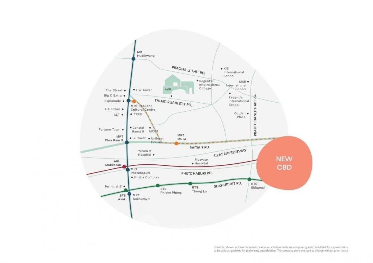 รูป คอนโด 1 ห้องนอน COBE Ratchada-Rama 9 ใกล้ MRT ห้วยขวาง (ID 2545155) - รูปที่ 5/9