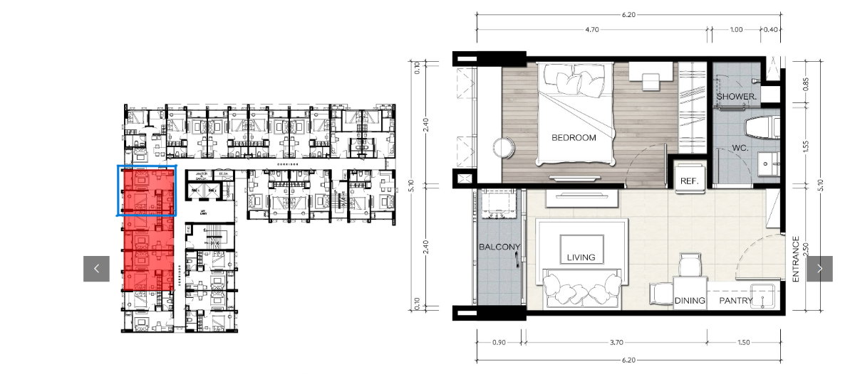 รูป ขาย The Ville Express รัชโยธิน 1 Bedroom 32.1 ตร.ม. ชั้น 4 ใกล้ BTS เสนานิคม 80 ม. | เจ้าของขายเอง - รูปที่ 11/11