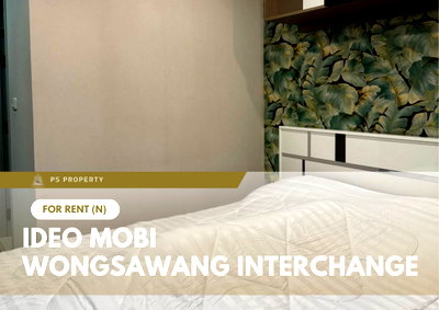 คอนโดให้เช่า : ให้เช่า 📍 IDEO Mobi Wongsawang Interchange 📍 เดินทางสะดวก ใกล้ MRT บางซ่อน เฟอร์นิเจอร์ และ เครื่องใช้ไฟฟ้าครบ 