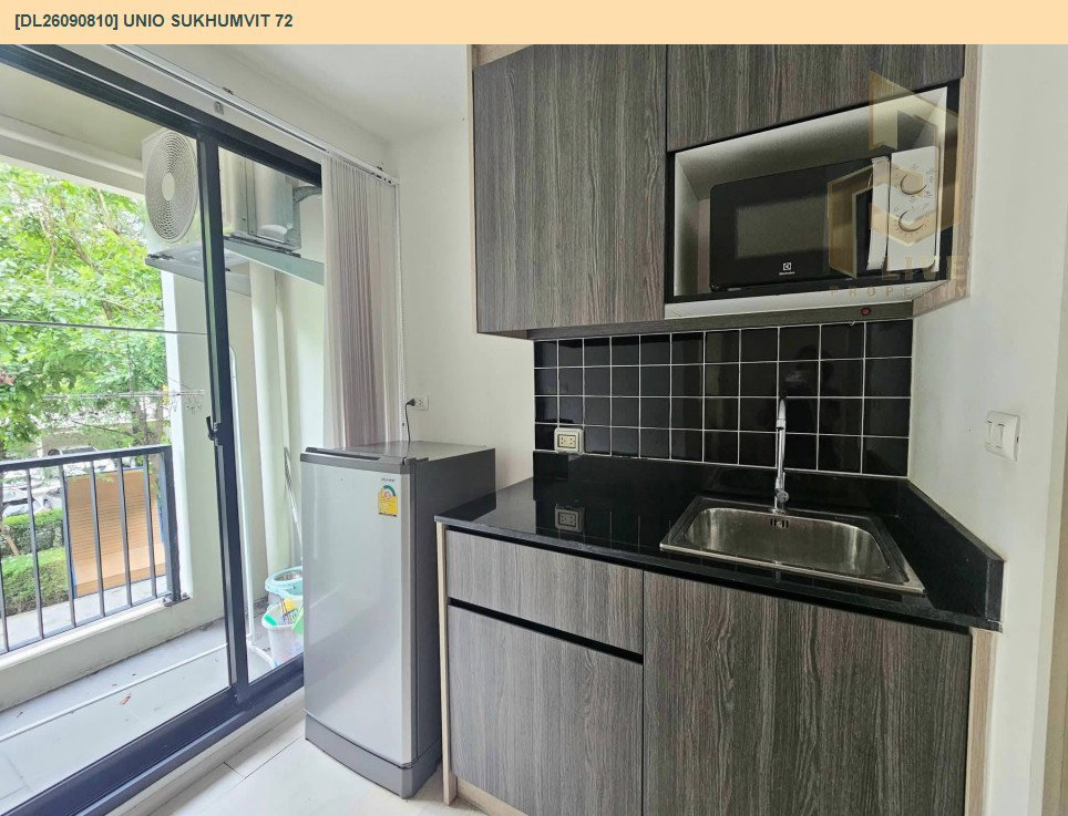 รูป DL26090810 ให้เช่าคอนโด ยูนิโอ สุขุมวิท 72 (UNiO Sukhumvit 72) ใกล้ BTS แบริ่ง พร้อมเข้าอยู่ โทรด่วน 0614453194 LineID @952jdxxk - รูปที่ 6/6