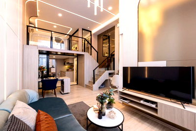 Condos for sale : Duplex condo for sale at Origin Place Phetkasem (Duo Space unit); two units available to choose from.