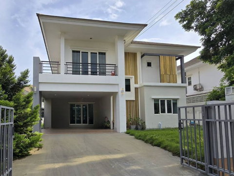 หลังบ้านติดทะเลสาบ! เงียบสงบ ร่มรื่น!! ขายบ้านเดี่ยว เดอะ เลควิลล์ พระราม 2 (The Lake Ville Rama 2) 80.9 ตร.วา ใกล้เซ็นทรัลมหาชัย | #TPI-3500
