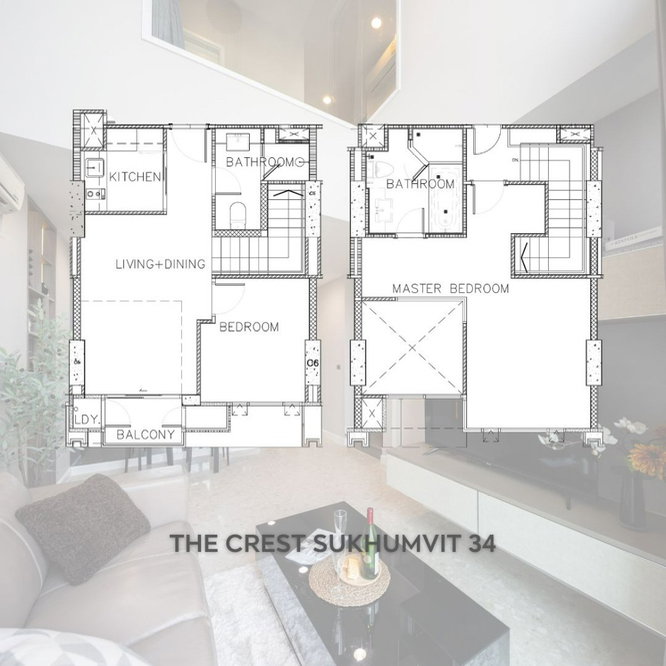 รูป 🏠✨ The Crest Sukhumvit 34 | ขายคอนโด Duplex 2 ห้องนอน (HBH-HL-399) - รูปที่ 43/49